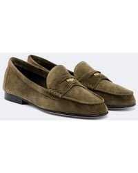 Veronica Beard - Suede Penny Loafers - Lyst