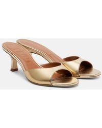 STAUD - Brigitte 100 Metallic Leather Mules - Lyst