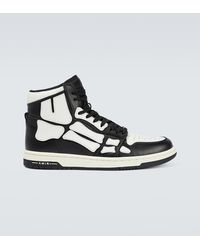 Amiri - Skeleton High-Top Leather Sneakers - Lyst