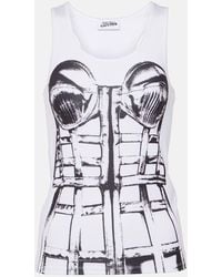 Jean Paul Gaultier - Tank Top Cage Con Estampado Trompe L'Oeil - Lyst