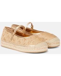 Jimmy Choo - Aciel Leather-Trimmed Espadrilles - Lyst