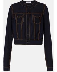 Alaïa - Fluid Cropped Wool-Blend Jacket - Lyst