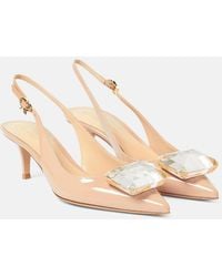 Gianvito Rossi - Jaipur 55 Patent Leather Slingback Pumps - Lyst