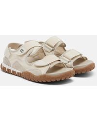 Miu Miu - Tyre Leather-Trimmed Sandals - Lyst