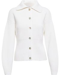 Pullover in cotone e cashmereVince in Cotone di colore Bianco Donna Maglieria da Maglieria Vince 