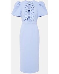 Rebecca Vallance - Bridal Annabelle Bow-Detail Midi Dress - Lyst