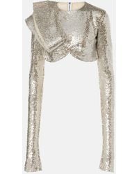 Maticevski - Sequined Crop Top - Lyst