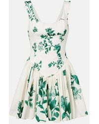 Agua Bendita - Pluma Floral Cotton Minidress - Lyst