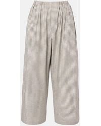 Proenza Schouler - Label Meadow Checked Cotton Wide-Leg Pants - Lyst