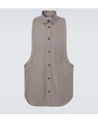 Versace - Checked Cotton Shirt - Lyst