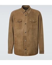 Canali - Suede Overshirt - Lyst