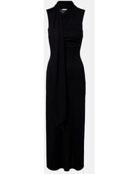 Ami Paris - Tie-Neck Jersey Midi Dress - Lyst