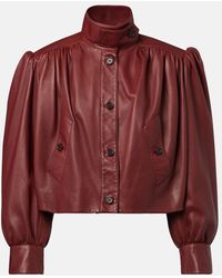 Chloé - Chaqueta Cropped De Piel - Lyst