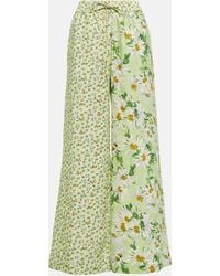 ALÉMAIS - Alemais Floral Wide-leg Linen Pants - Lyst