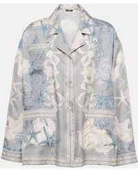 Versace - Camicia Oversized Barocco Sea - Lyst