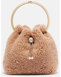 Jimmy Choo - Bon Bon Shearling Bucket Bag - Lyst