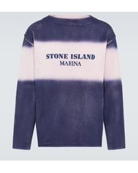 Stone Island - Marina - Pullover in cotone con logo - Lyst