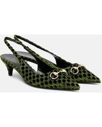 Gucci - Pumps Slingback Gg Horsebit Erin - Lyst