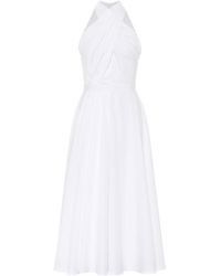 Alexander McQueen Bridal - Abito midi in cotone - Bianco