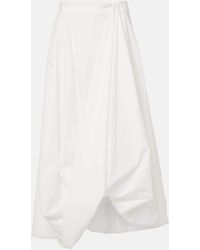 Brunello Cucinelli - Cotton Long Skirt - Lyst