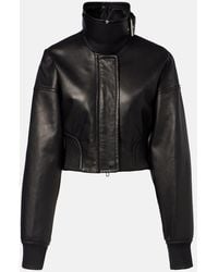 Sportmax - Ossido Leather Blouson Jacket - Lyst