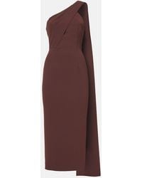 Roland Mouret - Asymmetric Cady Midi Dress - Lyst
