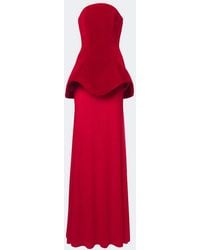 David Koma - Peplum Strapless Gown - Lyst
