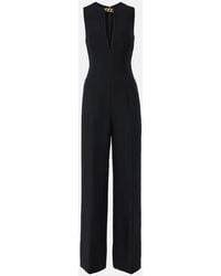 Stella McCartney - Chain-Detail Wool And Silk Jumpsuit - Lyst