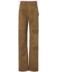 Altuzarra - Mills Suede Straight Pants - Lyst