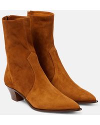 Aquazzura - Brunswick 45 Suede Bootie - Lyst