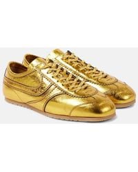 Dries Van Noten - Metallic Leather Sneakers - Lyst