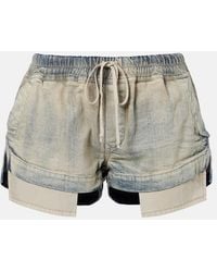 Rick Owens - Faded Denim Shorts - Lyst