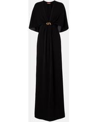 Max Mara - Vestido De Fiesta Elegante De Cady Con Capa - Lyst