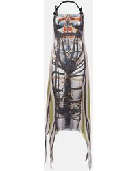 Y. Project - Vestido Midi Bondage Estampado - Lyst