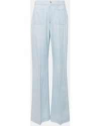 Polo Ralph Lauren - Pantalones anchos de chambray de algodon - Lyst