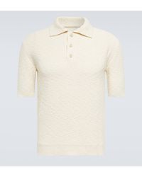 Maison Margiela - Cotton-blend Boucle Polo Shirt - Lyst
