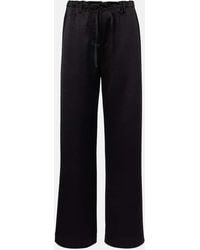 Proenza Schouler - Label Magnus Crepe Wide-Leg Pants - Lyst