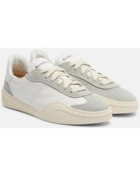 Acne Studios - Suede-Trimmed Leather Sneakers - Lyst