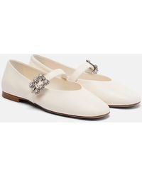 Roger Vivier - Roundytoe Leather Ballet Flats - Lyst