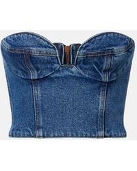 Magda Butrym - Denim Bustier Top - Lyst
