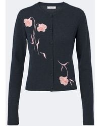 Erdem - Floral-Applique Cardigan - Lyst