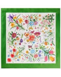 Gucci - Flora Silk Twill Scarf - Lyst