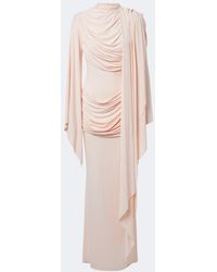 De La Vali - Perisa Draped Caped Jersey Maxi Dress - Lyst