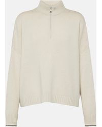 Brunello Cucinelli - Wool, Cashmere, And Silk Half-zip Sweater - Lyst