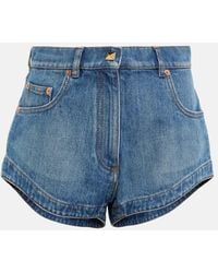 Valentino - Shorts di jeans a vita alta - Lyst