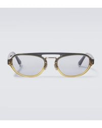 Brunello Cucinelli - Intarsia Rays Aviator Sunglasses - Lyst