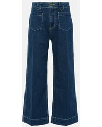 FRAME - Jeans regular cropped a vita alta - Lyst