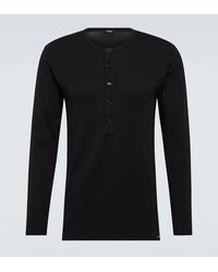 Tom Ford - Cotton-Blend Henley Shirt - Lyst