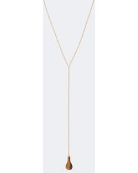 TOTEME - Tiger's Eye Embellished 18Kt-Plated Necklace - Lyst