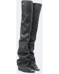 The Attico - Robin Snake-Effect Over-The-Knee Boots - Lyst
